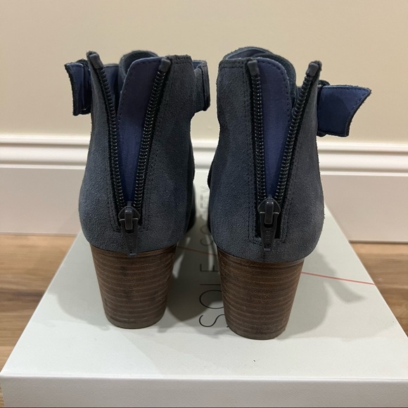 SOLE SOCIETY ANKLE BOOTS AZURE VISTA BLUE 8.5 EUC SHOES - Picture 9 of 10